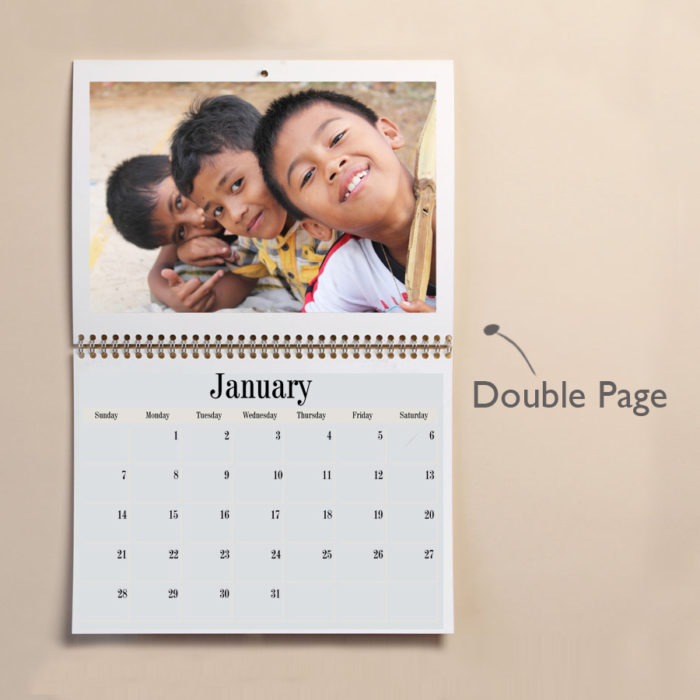 A3 Double Page Calendar Photociancio